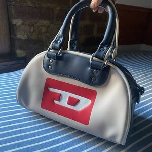 DIESEL logo printed Bowling Bag Colour-Block